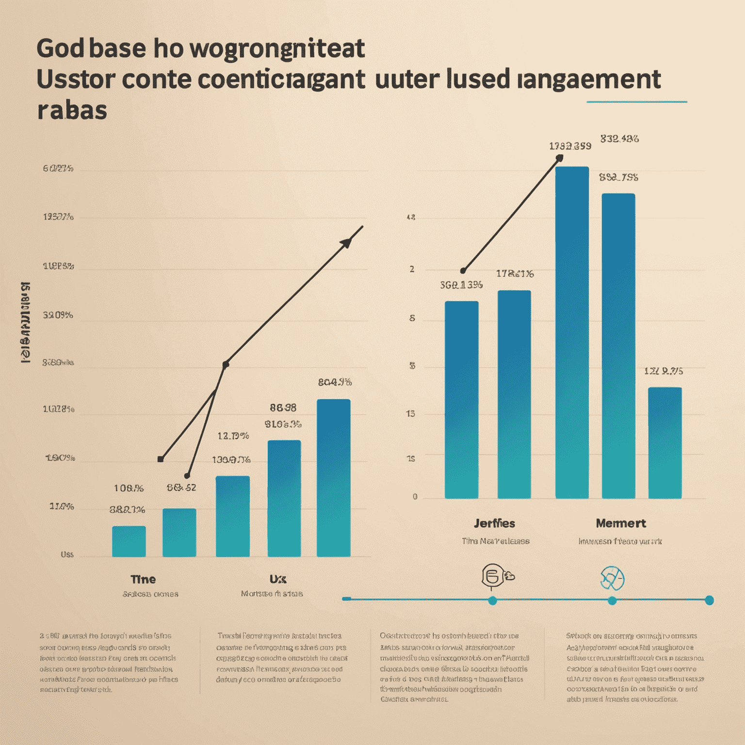 Gráfico mostrando el aumento del engagement del usuario en un sitio web con buena UX vs uno con mala UX. El gráfico muestra barras ascendentes para métricas como tiempo en el sitio, páginas por sesión y tasa de rebote mejorada.